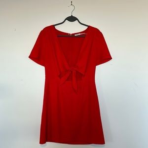 Urban Outfitters Front-Tie Short Sleeve Dress